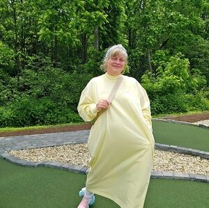 Fear Of God Butter Yellow Cotton Long Sleeve Maxi Dress Size XXL